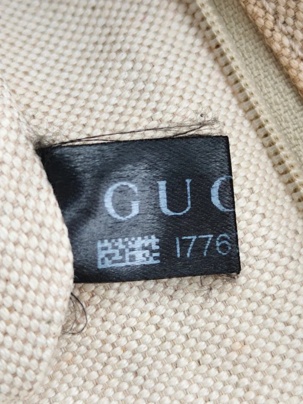 Gucci GG Canvas Sukey Large Shoulder Bag Beige Brown Monogram Leather Trim